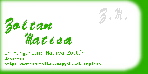 zoltan matisa business card