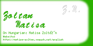 zoltan matisa business card